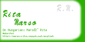 rita marso business card